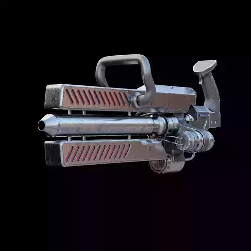 Terminator Genisys Plasma Minigun 3D model