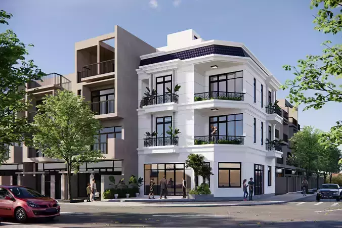 Exterior Neoclassical House Sketchup Model by vuthanh952000