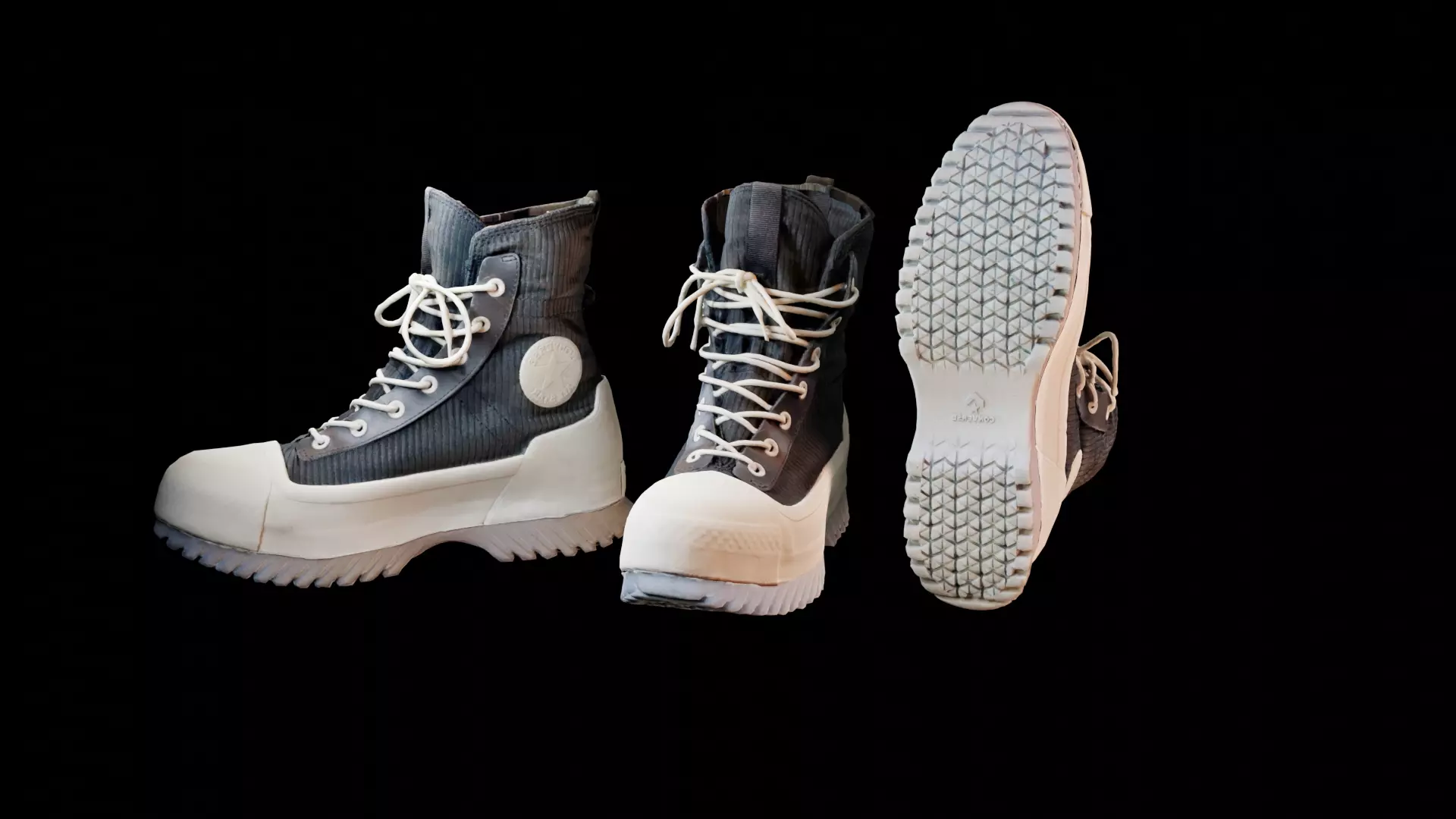 Converse - Chuck Taylor All Star Lugged 2 Platform Extra High Low-poly 3D model_0