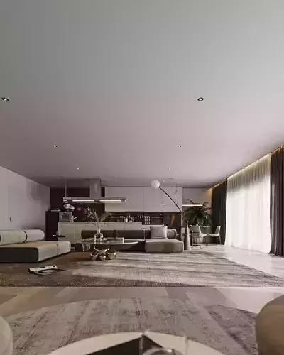Apartment Interior 3D Scene