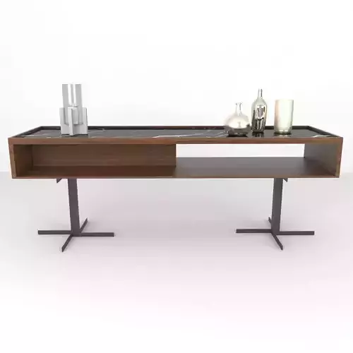 Table set modern console with glass top