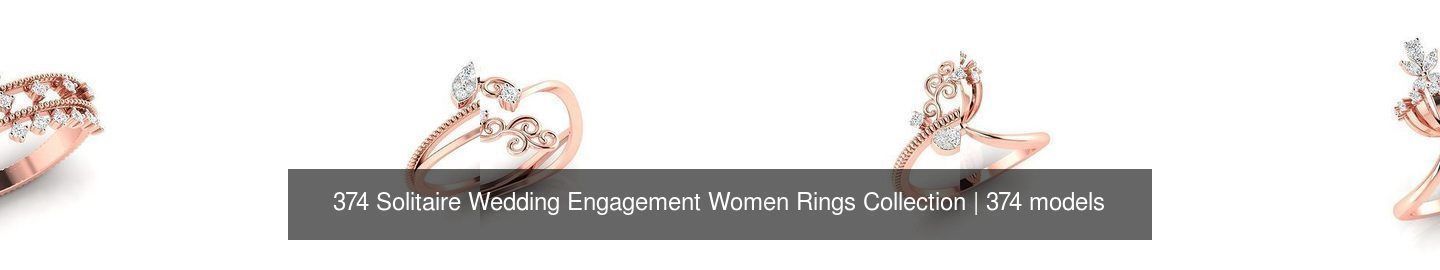 374 Solitaire Wedding Engagement Women Rings Collection _68