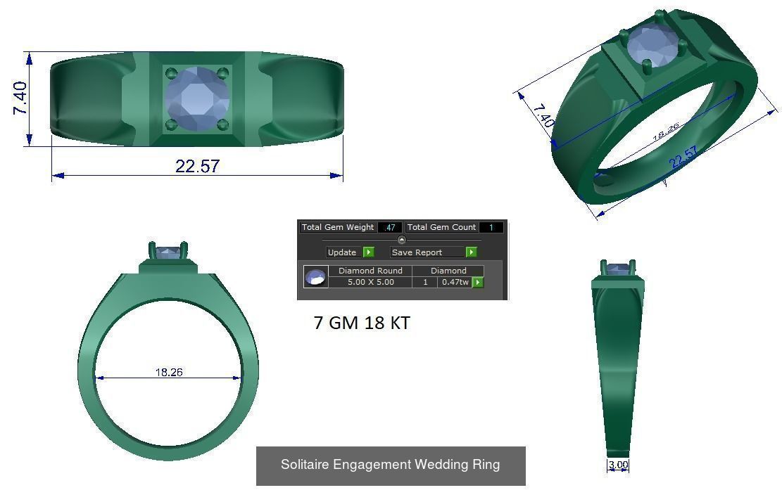 374 Solitaire Wedding Engagement Women Rings Collection _115