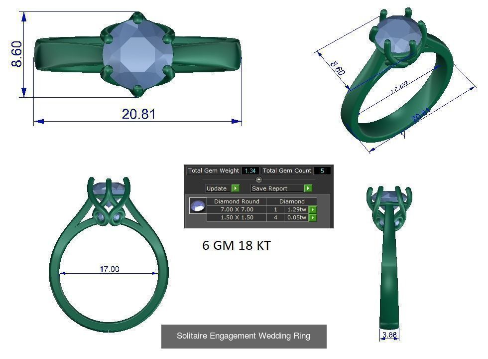 374 Solitaire Wedding Engagement Women Rings Collection _101