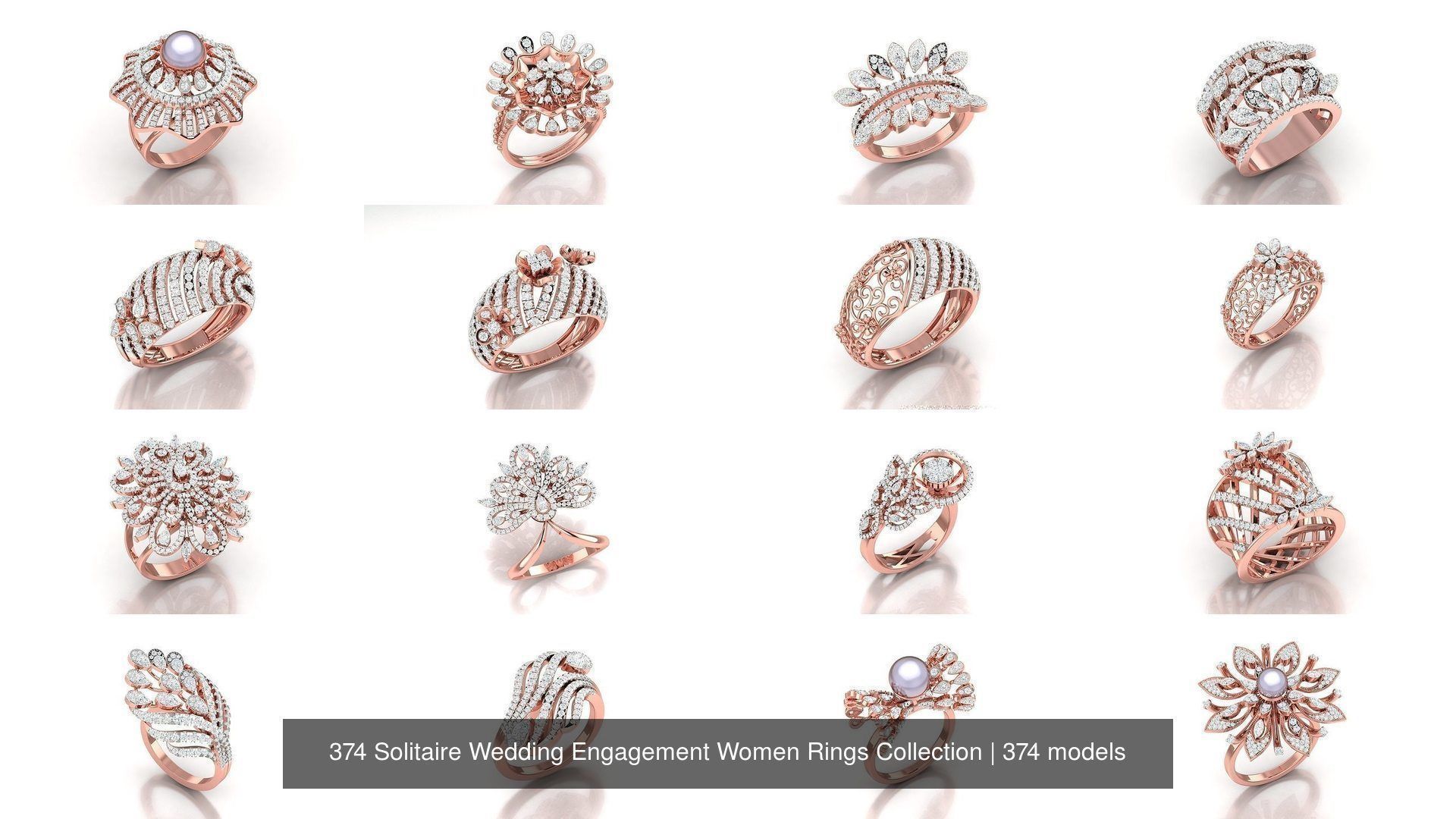 374 Solitaire Wedding Engagement Women Rings Collection _87