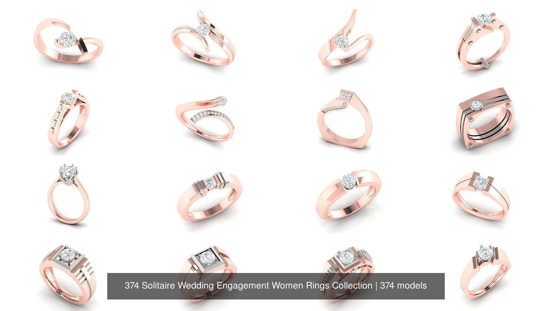 374 Solitaire Wedding Engagement Women Rings Collection _2