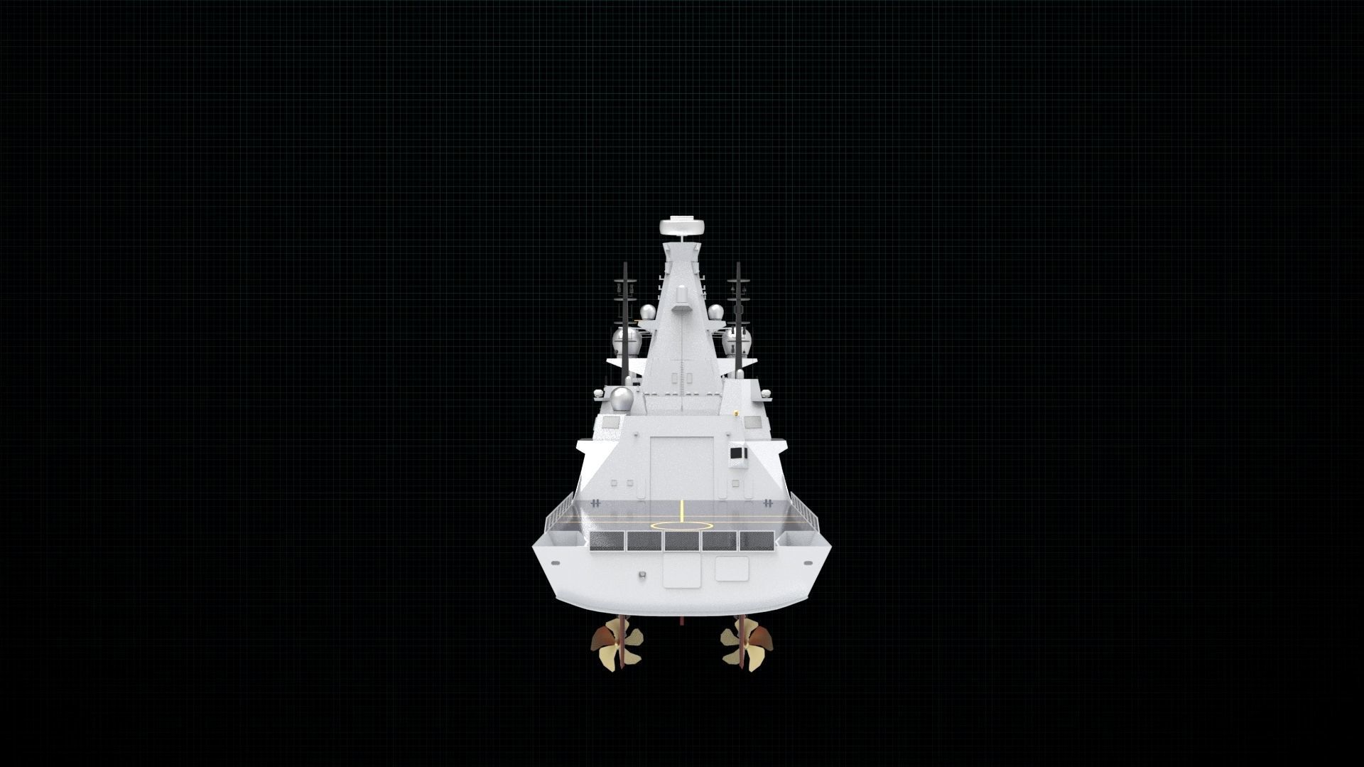 Frigate ship 3D model_5