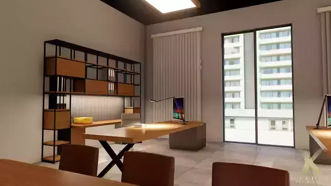 office with desk and chairs