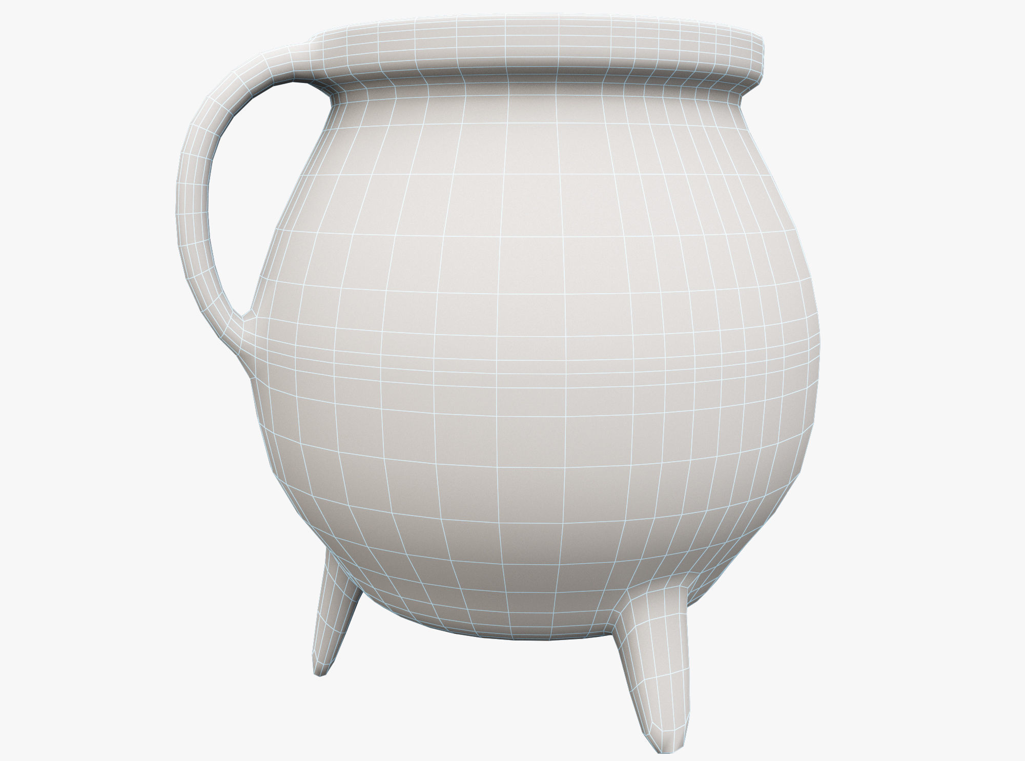 Witchs Cauldron Low-poly 3D model_4