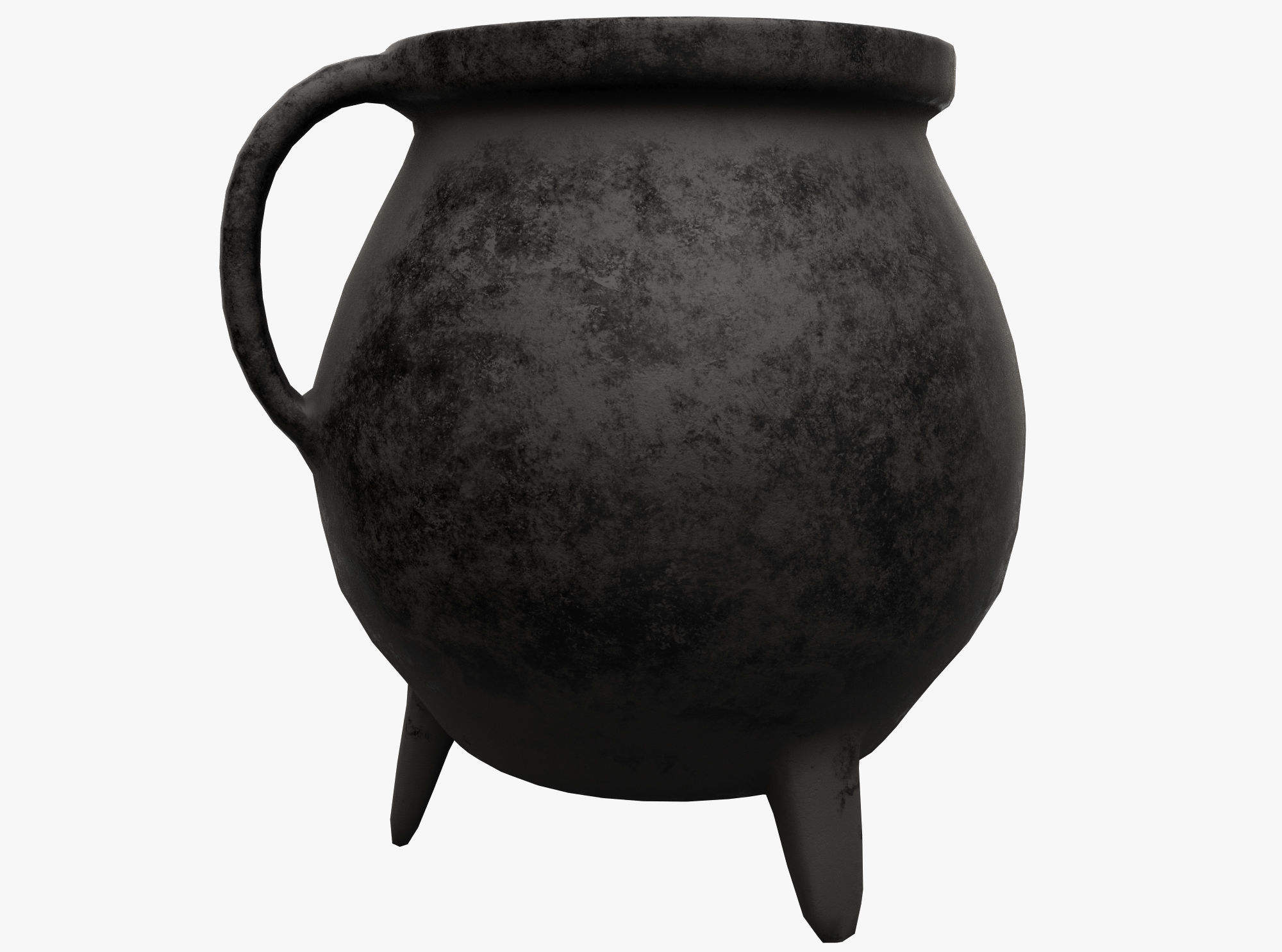 Witchs Cauldron Low-poly 3D model_3