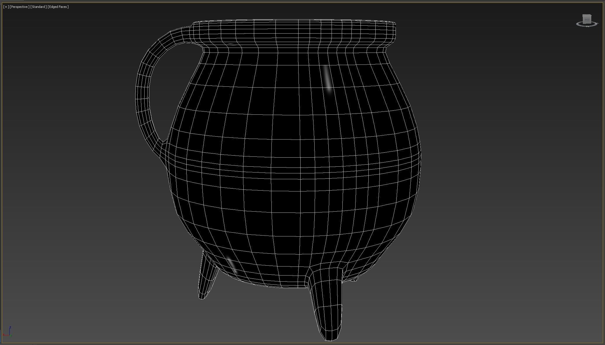 Witchs Cauldron Low-poly 3D model_7