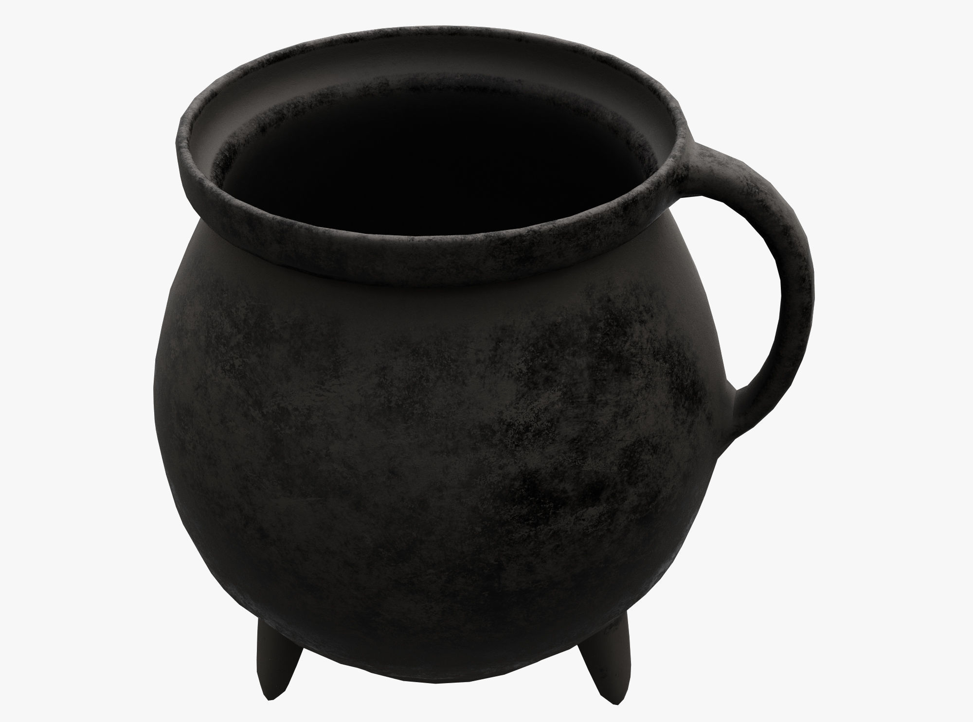 Witchs Cauldron Low-poly 3D model_2