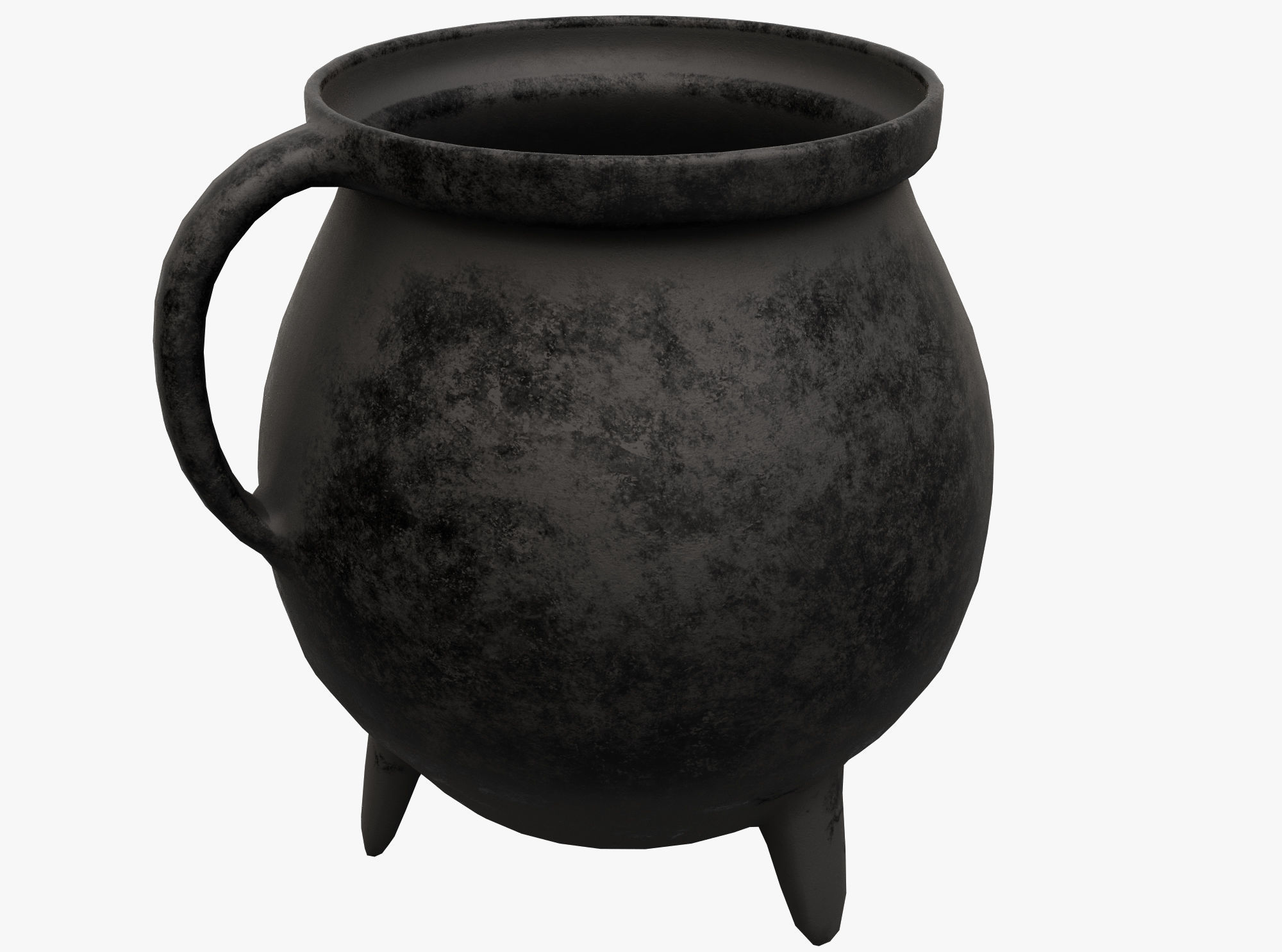 Witchs Cauldron Low-poly 3D model_1
