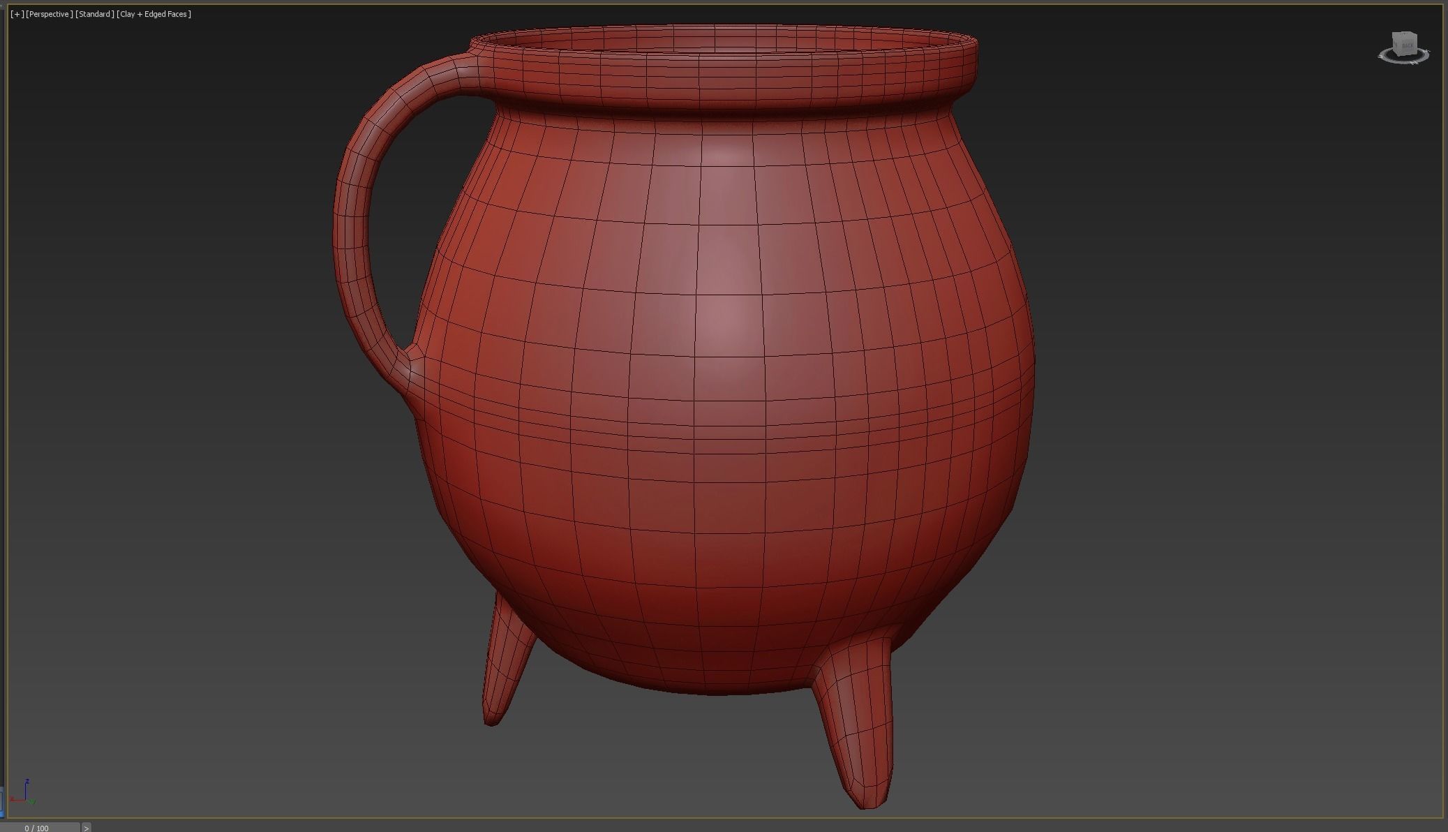 Witchs Cauldron Low-poly 3D model_6