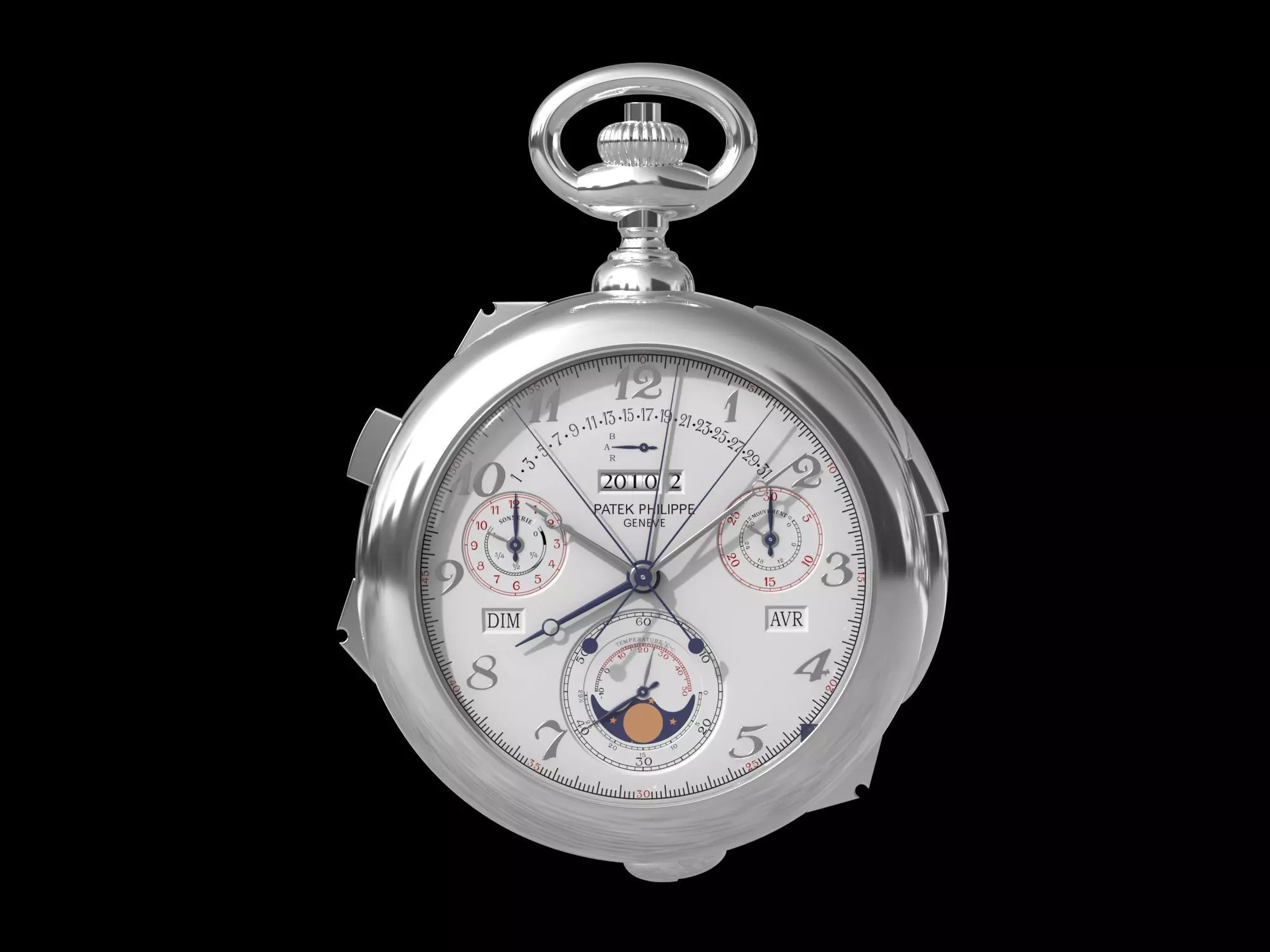 Patek Philippe White Gold Calibre 89 3D model