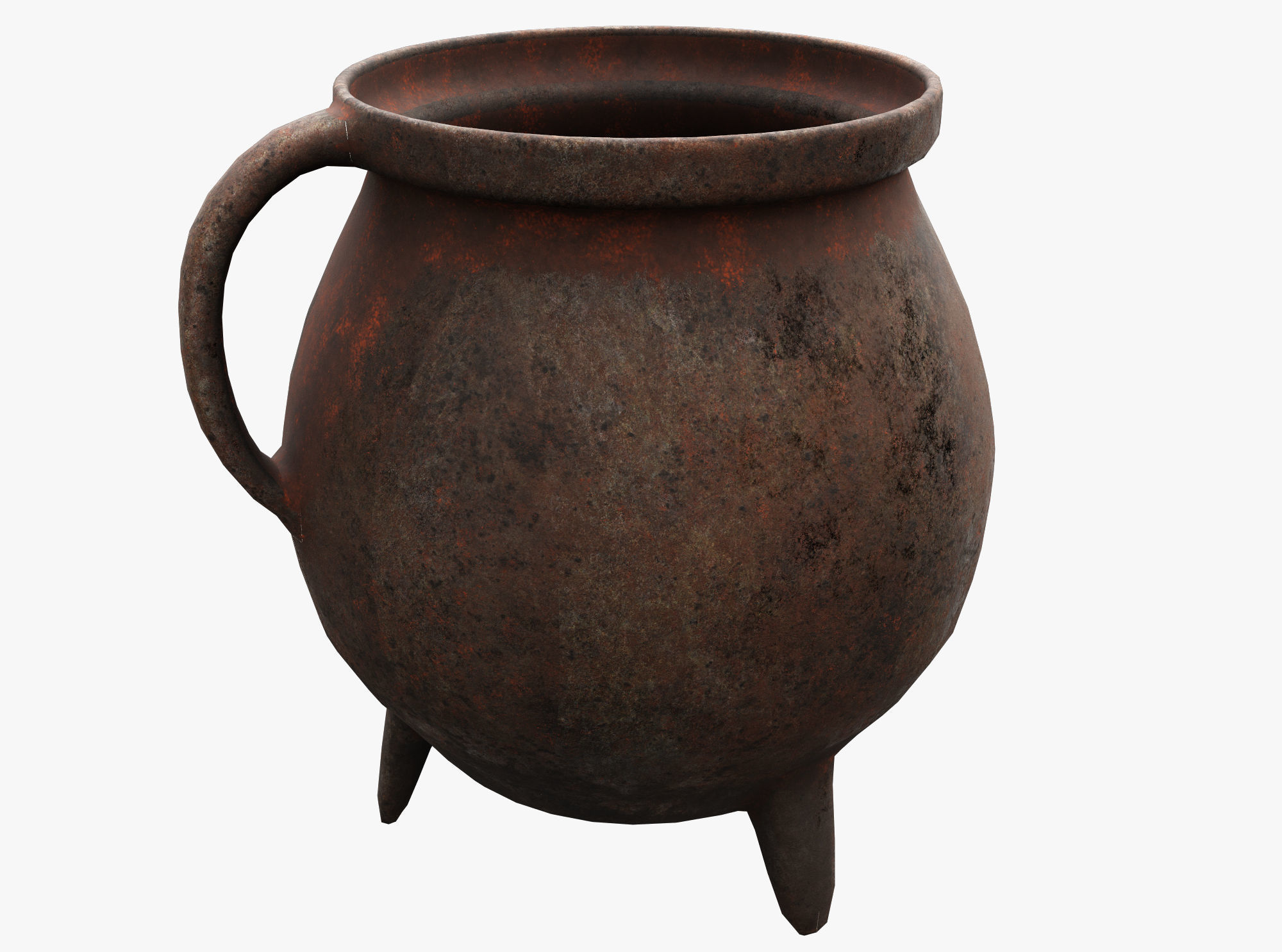 Witchs Cauldron Low-poly 3D model_2