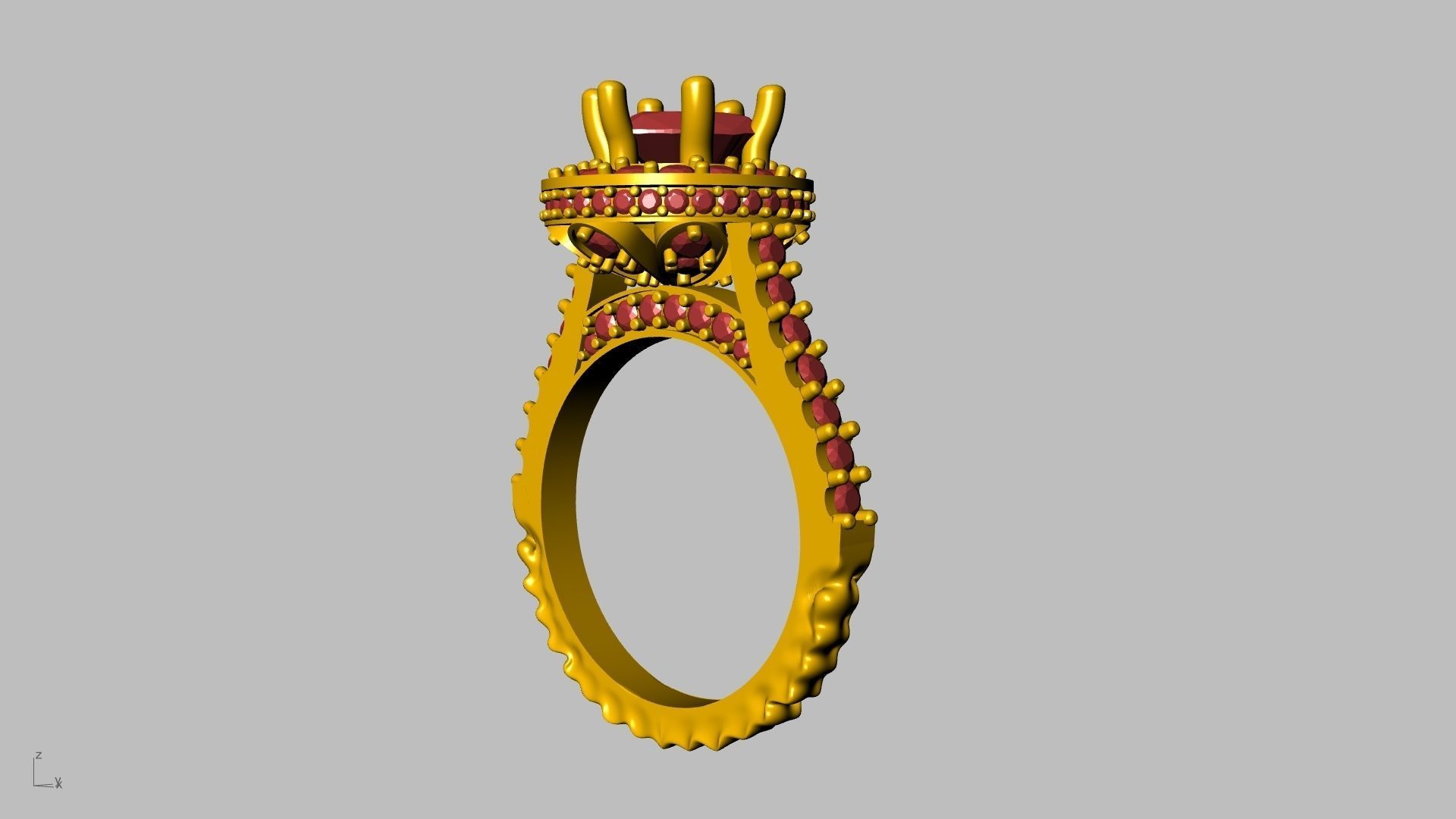 ruffle shank diamond ring stl verified 3D print model_18