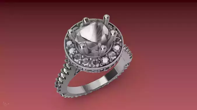 ruffle shank diamond ring stl verified