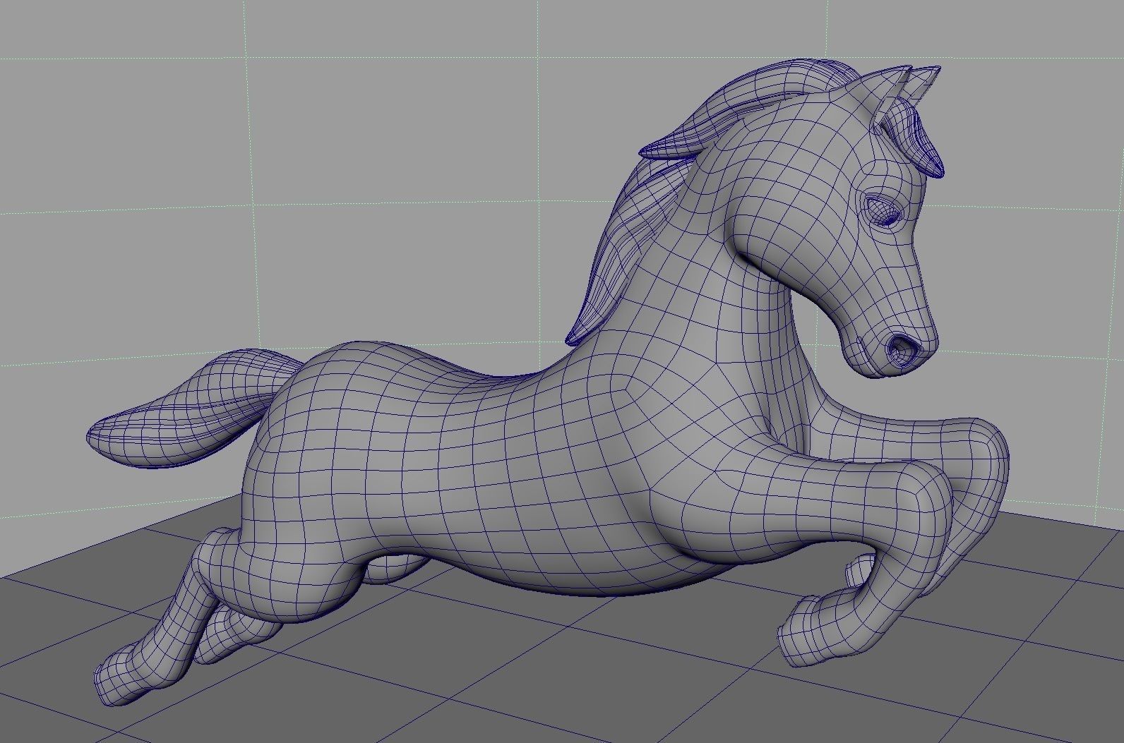 Horse running 3D model_1