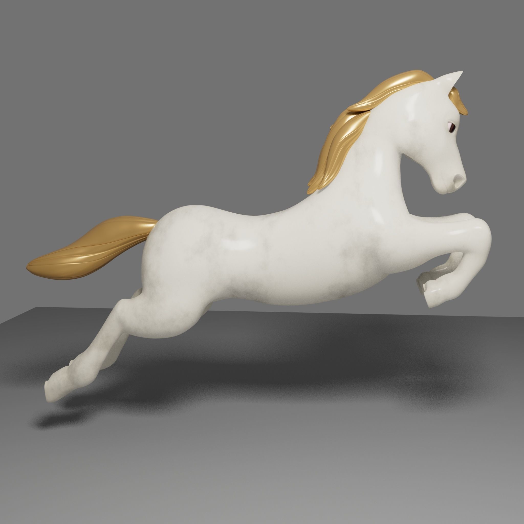 Horse running 3D model_2