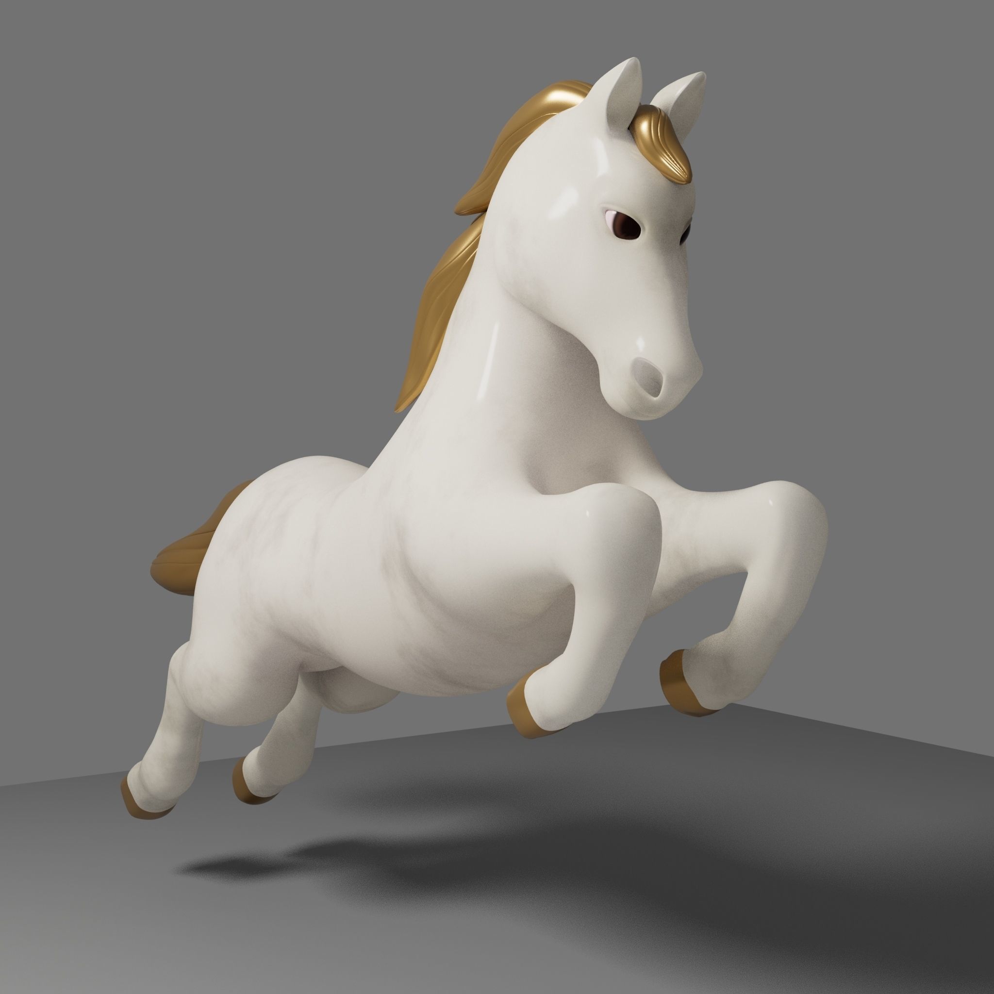 Horse running 3D model_4