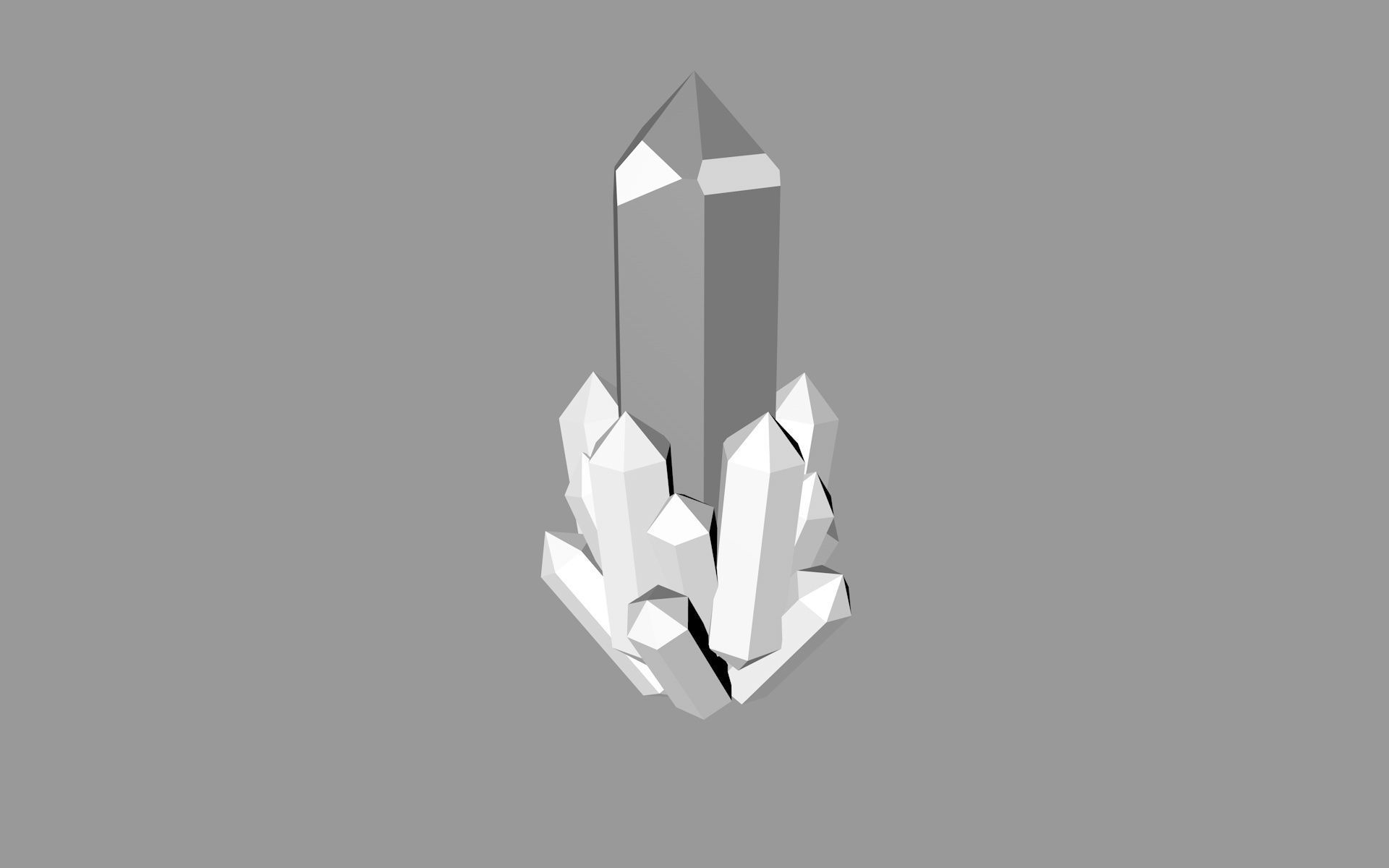 crystal Low-poly 3D model_5