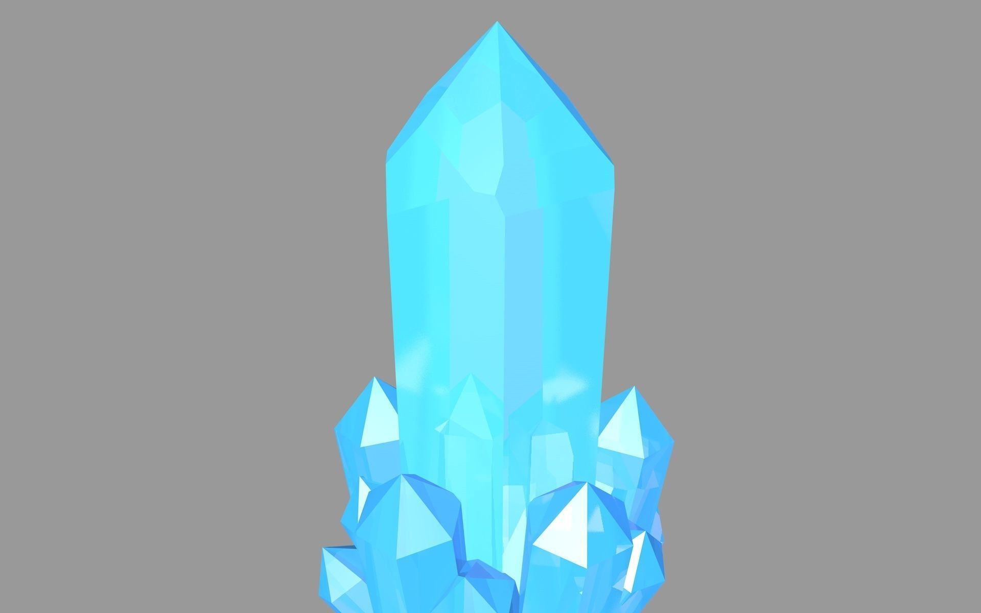 crystal Low-poly 3D model_4