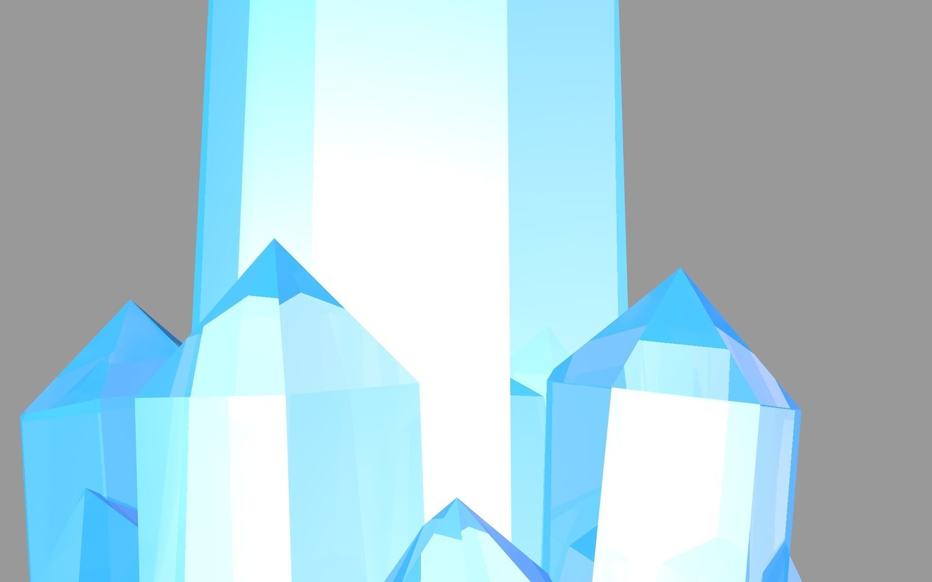 crystal Low-poly 3D model_3