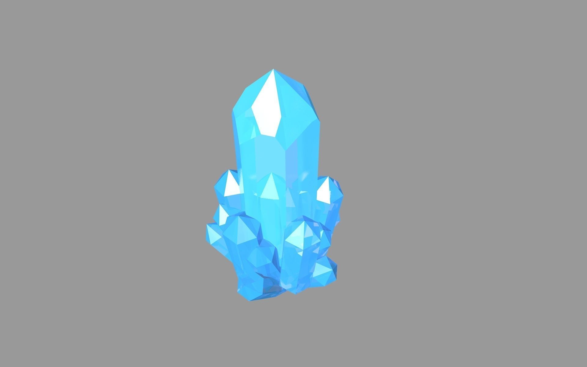 crystal Low-poly 3D model_1