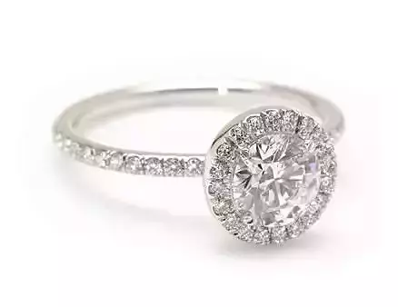 CG359 oval diamond halo engagement ring