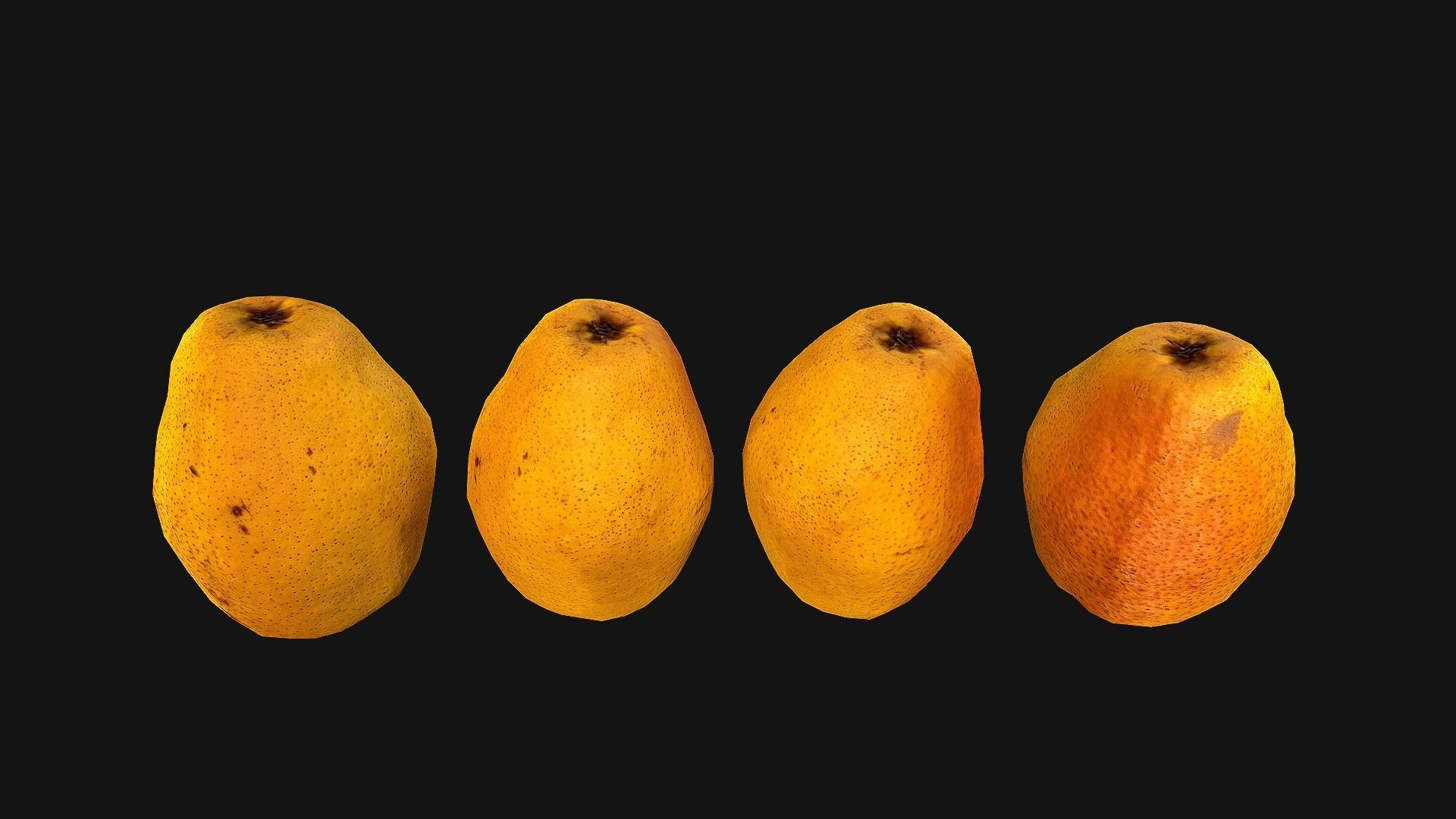 Crate Pears Box Stand Low-poly 3D model_24