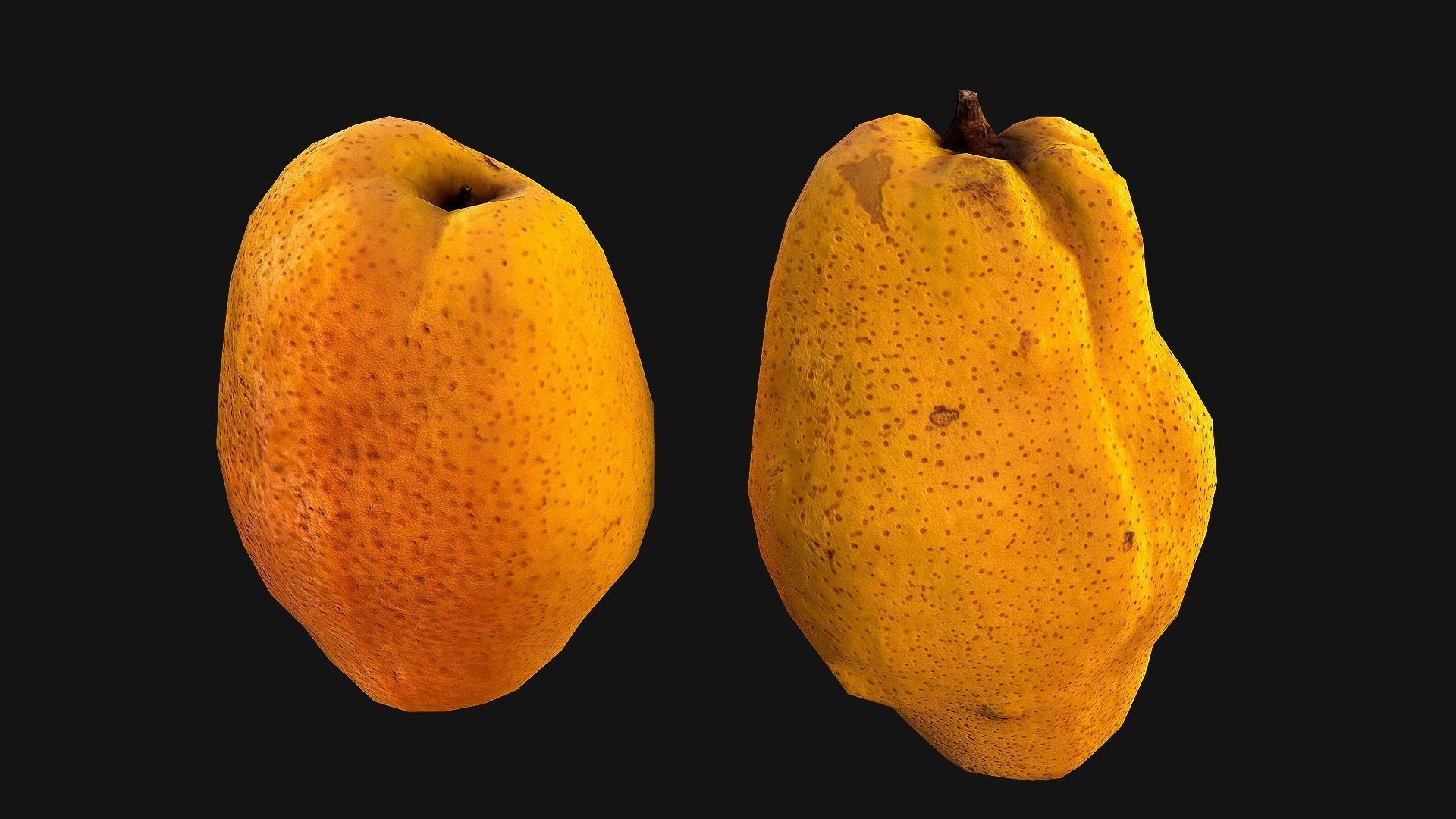 Crate Pears Box Stand Low-poly 3D model_20