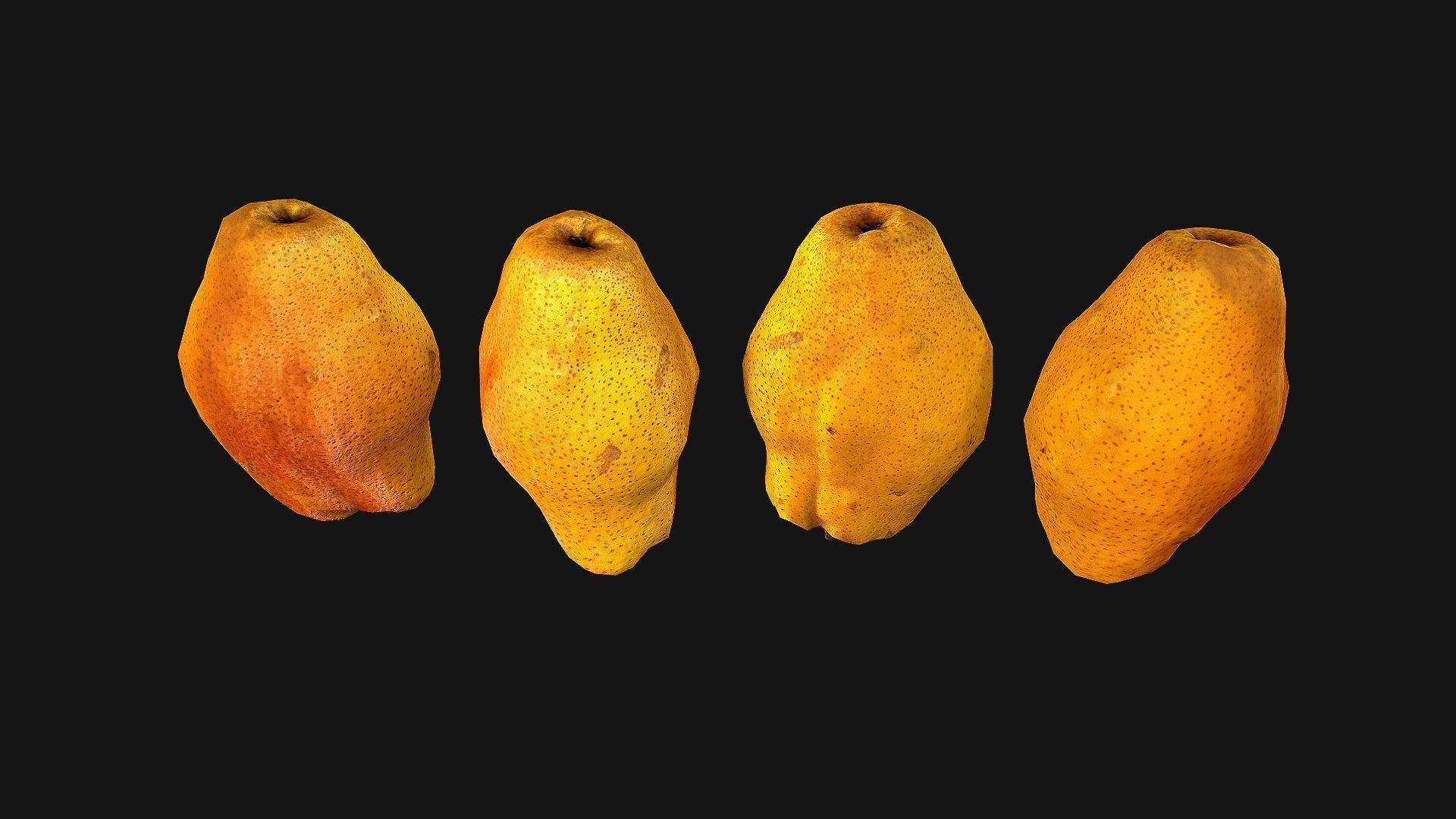 Crate Pears Box Stand Low-poly 3D model_22