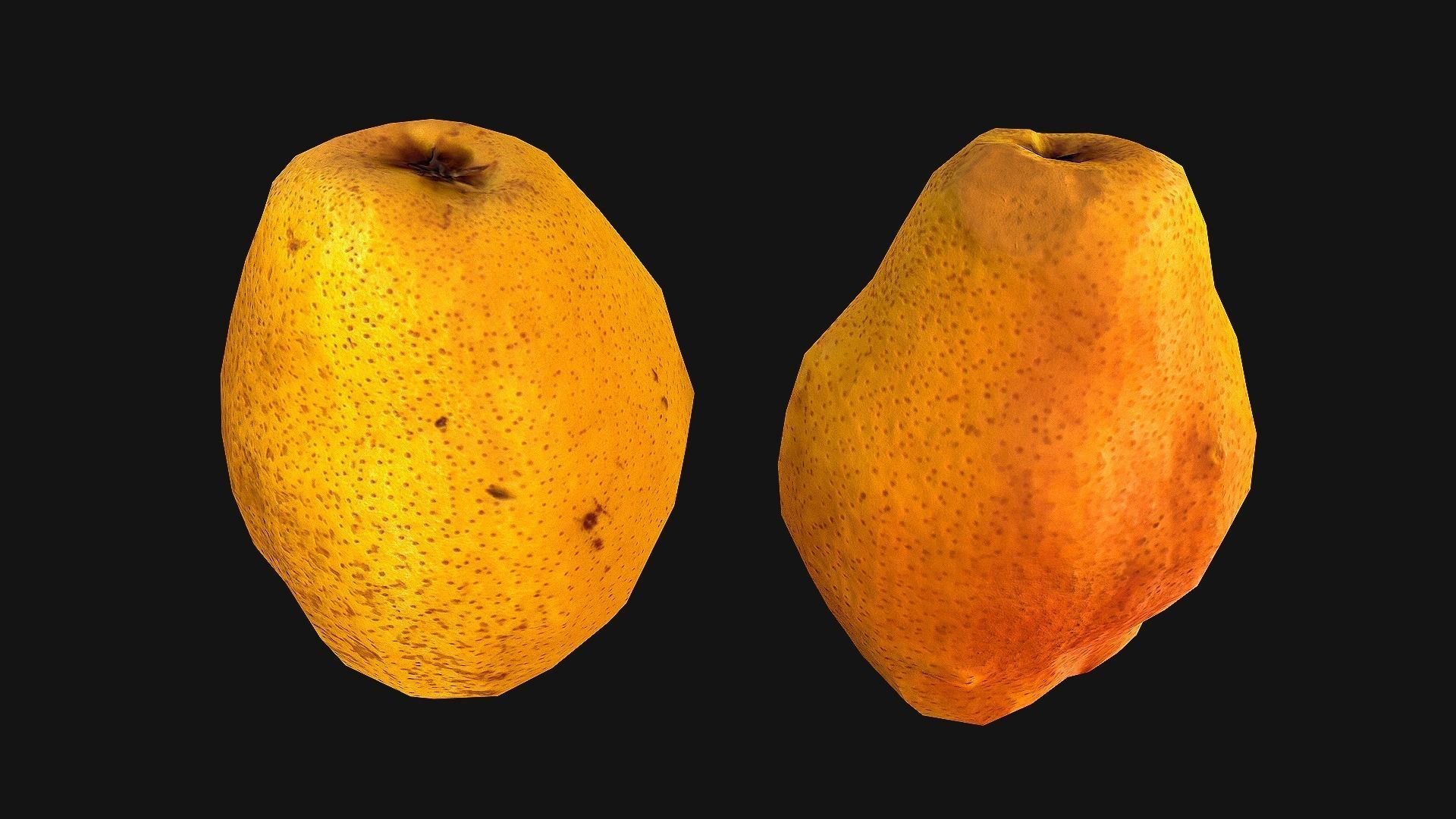 Crate Pears Box Stand Low-poly 3D model_21