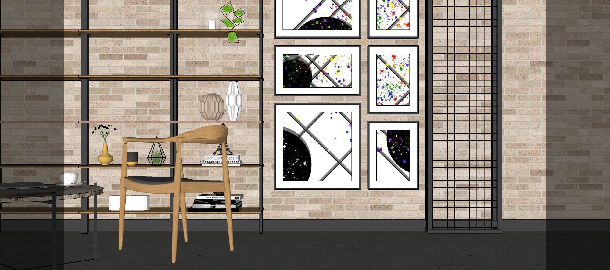 Coffee Corner - cafe and restaurant interior design 3 3D model_18