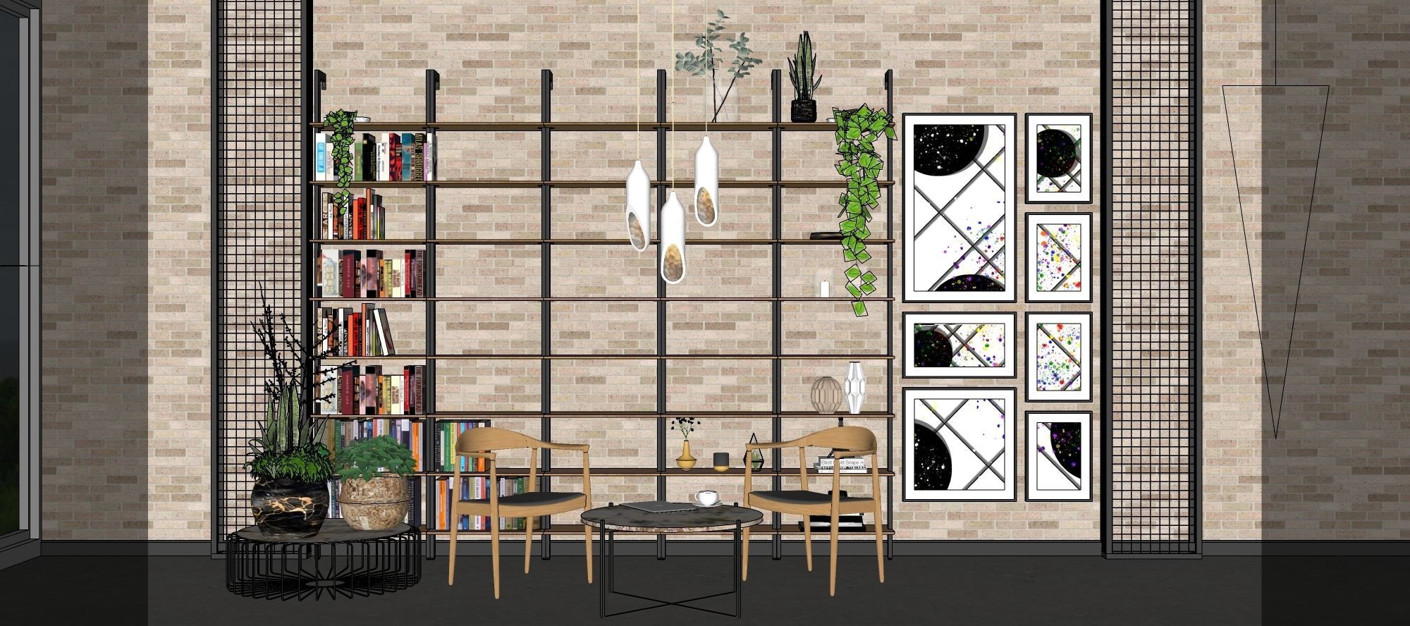 Coffee Corner - cafe and restaurant interior design 3 3D model_4