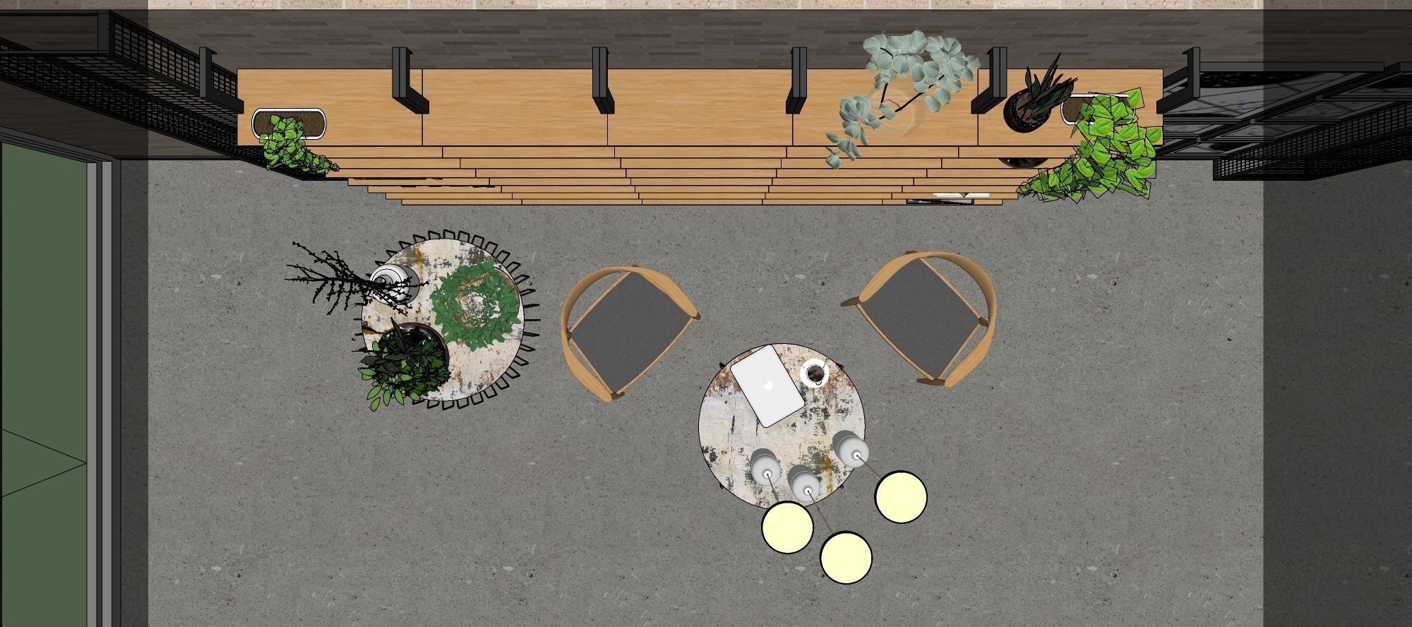 Coffee Corner - cafe and restaurant interior design 3 3D model_10