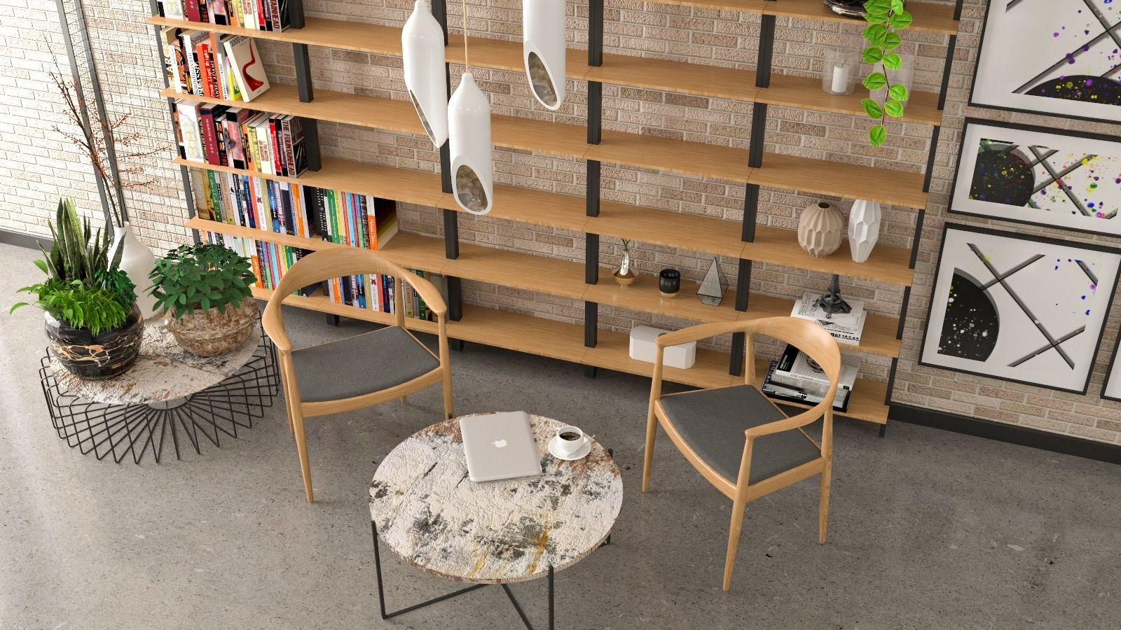 Coffee Corner - cafe and restaurant interior design 3 3D model_2