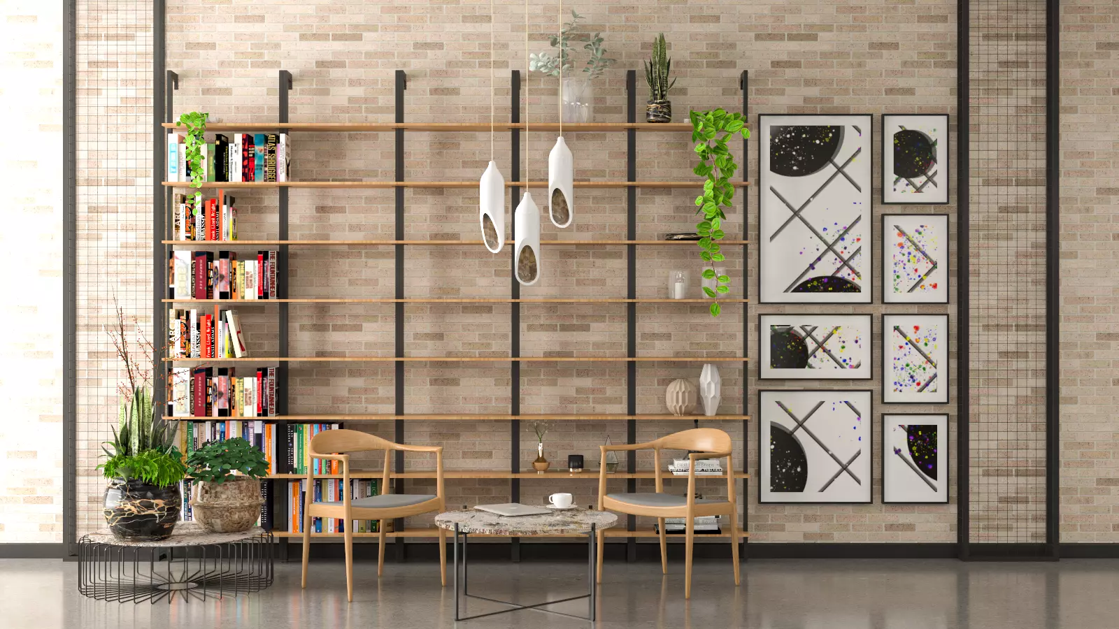 Coffee Corner - cafe and restaurant interior design 3 3D model_0