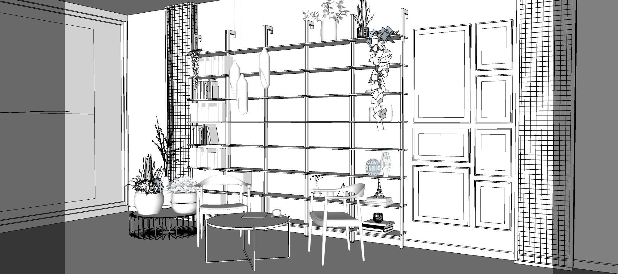 Coffee Corner - cafe and restaurant interior design 3 3D model_9