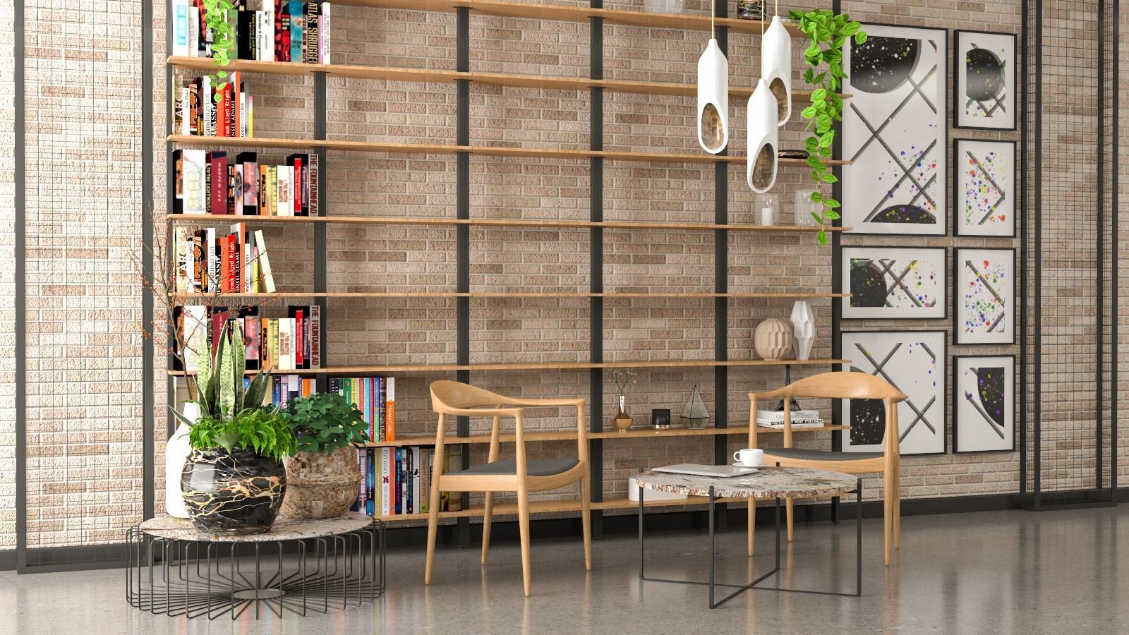 Coffee Corner - cafe and restaurant interior design 3 3D model_3