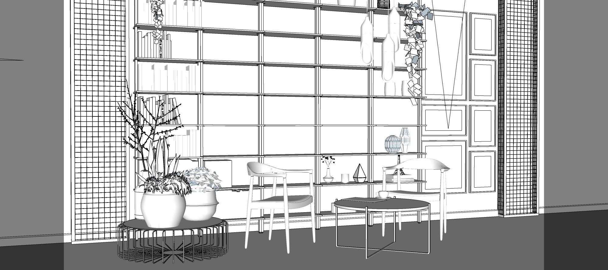 Coffee Corner - cafe and restaurant interior design 3 3D model_13