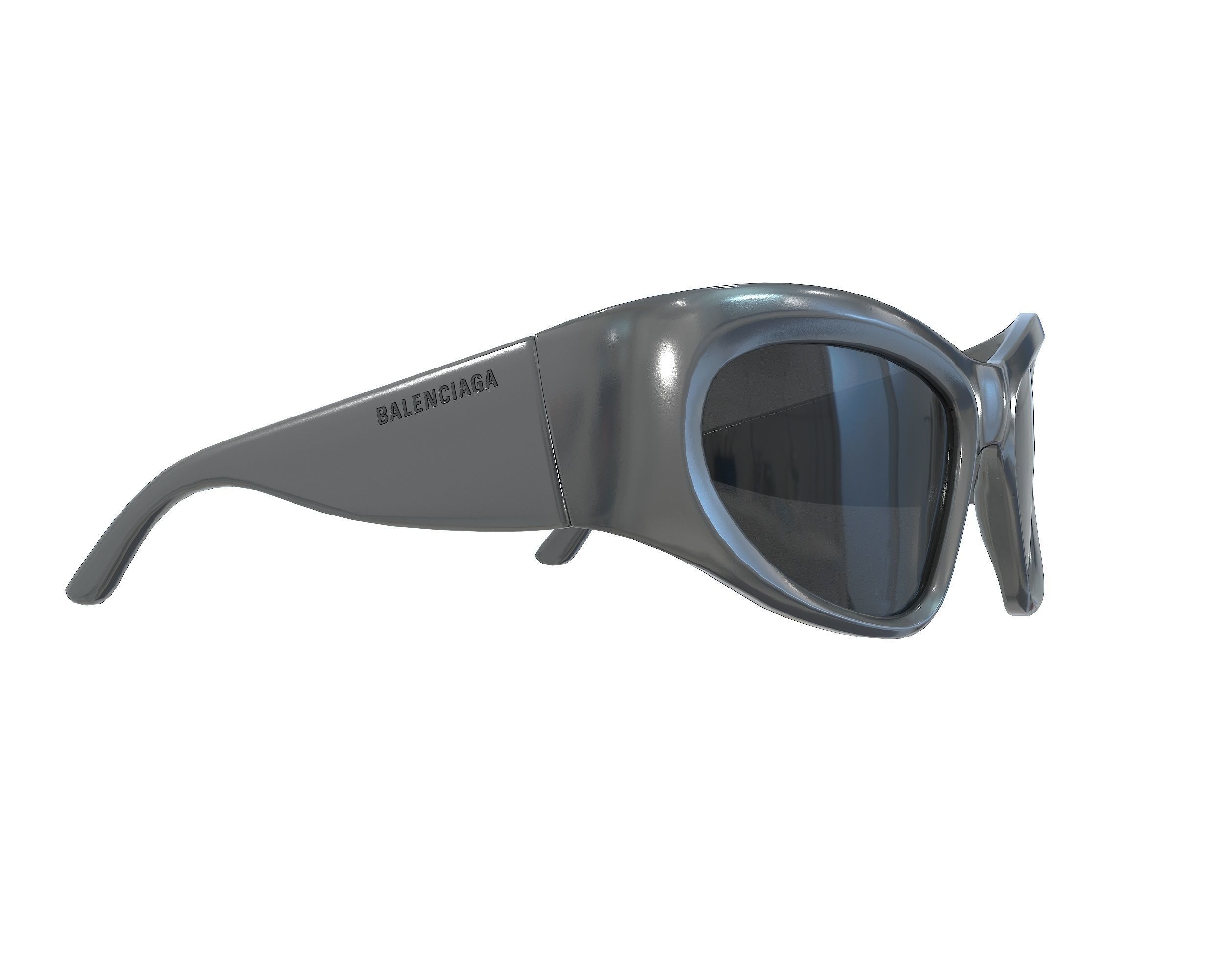 Balenciaga Wrap D-frame Sunglasses Low-poly 3D model_8