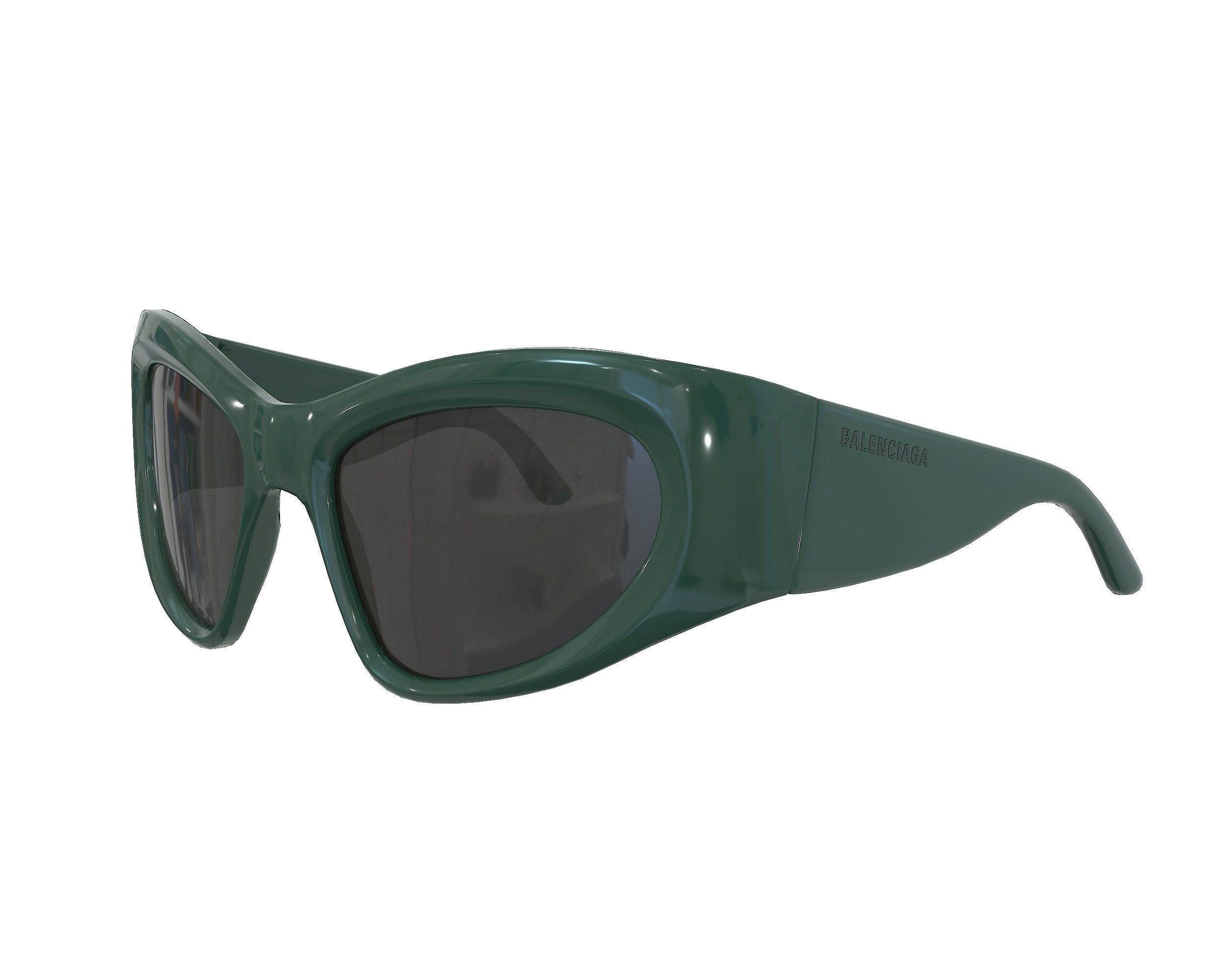 Balenciaga Wrap D-frame Sunglasses Low-poly 3D model_13