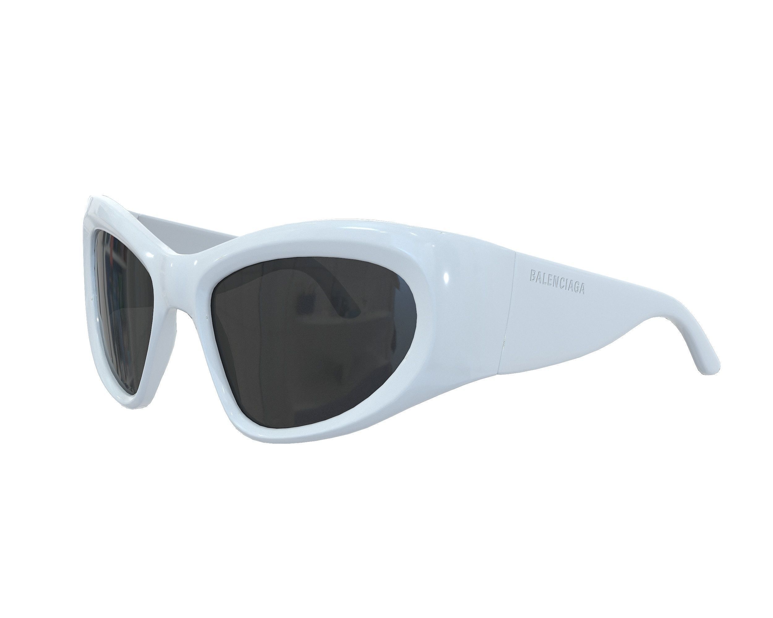 Balenciaga Wrap D-frame Sunglasses Low-poly 3D model_14