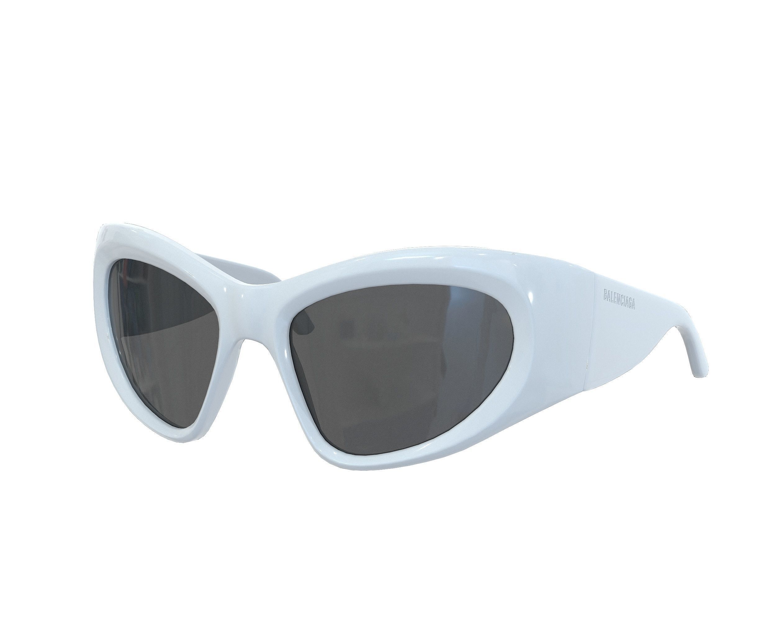Balenciaga Wrap D-frame Sunglasses Low-poly 3D model_5