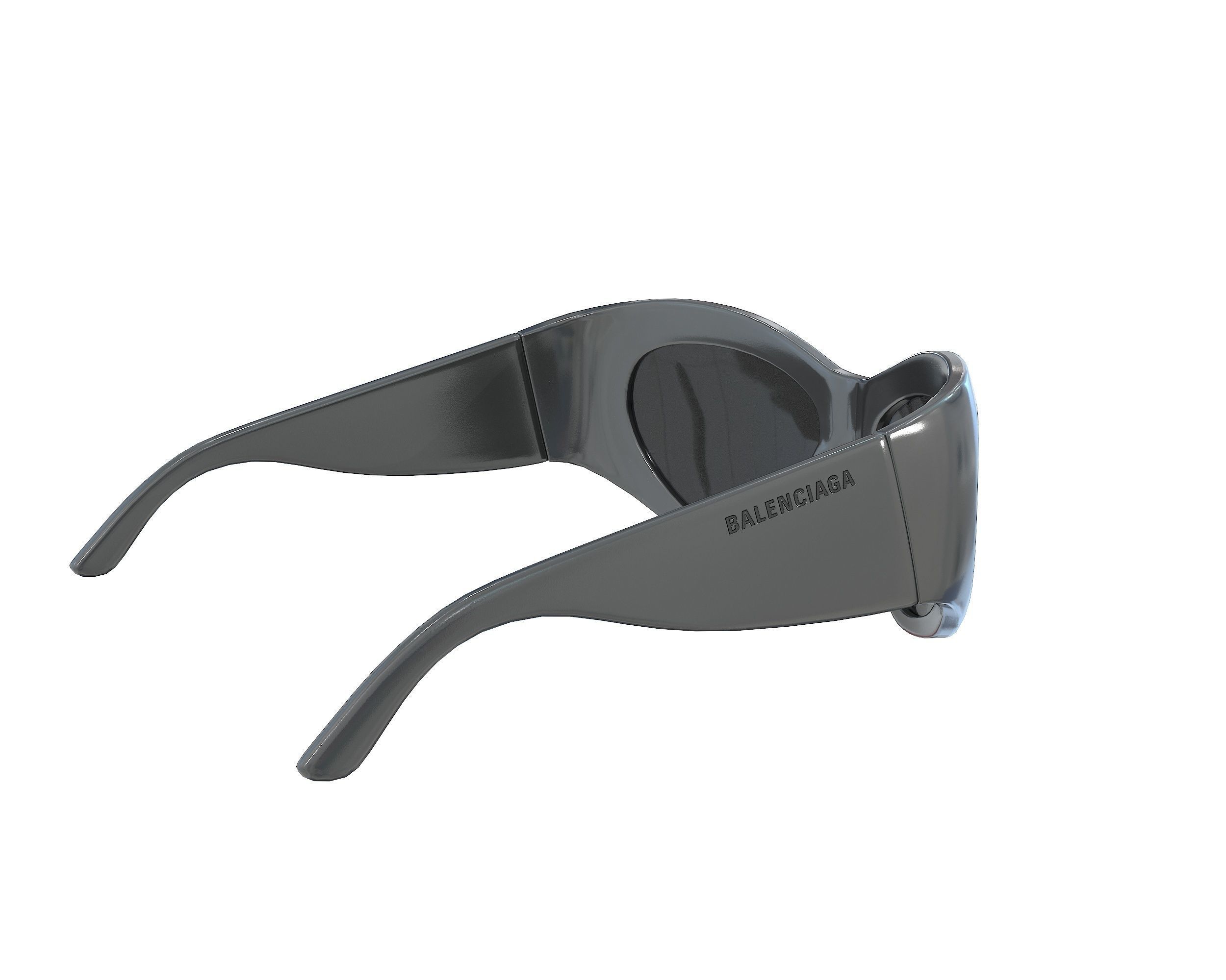 Balenciaga Wrap D-frame Sunglasses Low-poly 3D model_9