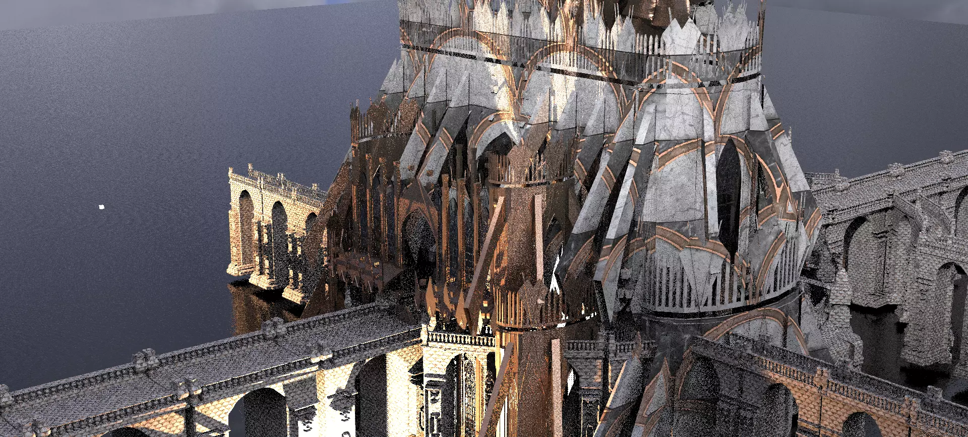 Baroque Palace marble structure palace  3D model_0