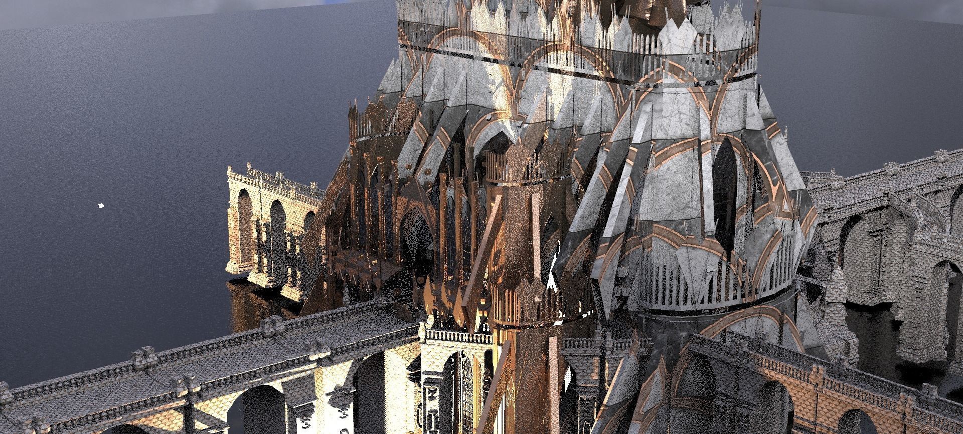 Baroque Palace marble structure palace  3D model_1