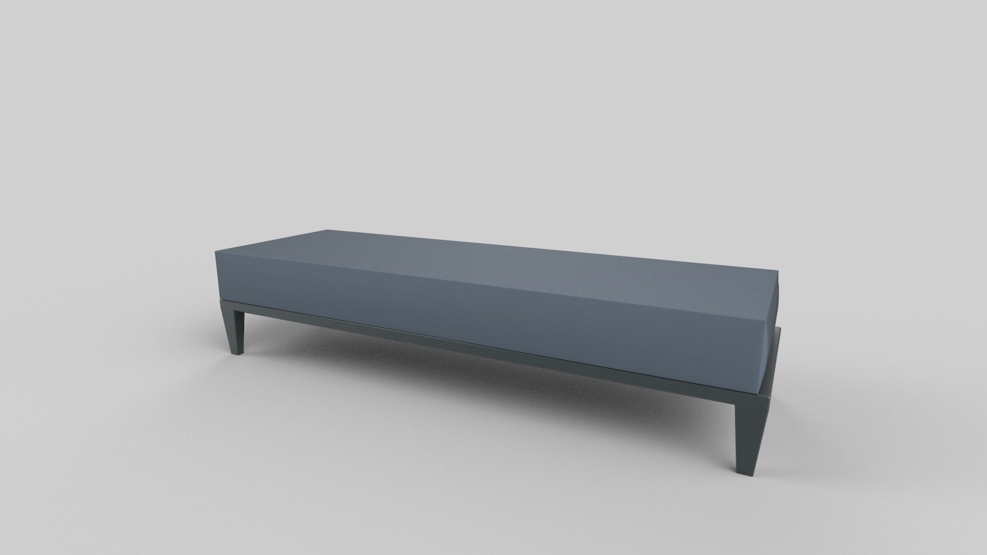 chair coffee table Low-poly 3D model_1